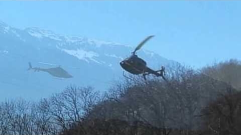 Fliegen mit Bell 429 am 28.03.2015 in Haldenstein
